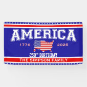 アメリカ建国250周年記念 1776-2026 横断幕 (横)