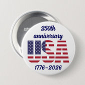アメリカ建国250周年記念 1776–2026 缶バッジ (正面&裏面)