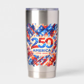 アメリカ建国250周年記念 1776–2026 USA愛国 保温保冷タンブラー (背面)