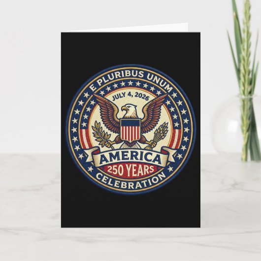 アメリカ建国250周年記念 2026年7月4日 E Pluri カード (正面)
