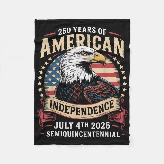 アメリカ建国250周年記念 250年 アメリカ フリースブランケット (正面)