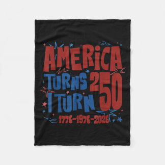 アメリカ建国250周年記念 50歳の誕生日おめでとう パトリオティック フリースブランケット