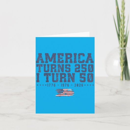 アメリカ建国250周年記念 50歳の誕生日 1776 1976 2026 カード (正面)