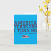 アメリカ建国250周年記念 50歳の誕生日 1776 1976 2026 カード (黄色い花)