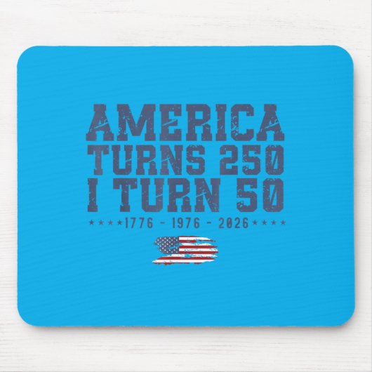 アメリカ建国250周年記念 50歳の誕生日 1776 1976 2026 マウスパッド (正面)
