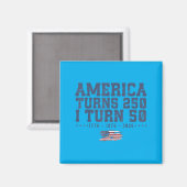 アメリカ建国250周年記念 50歳の誕生日 1776 1976 2026 マグネット (正面/裏面)