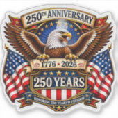 アメリカ建国250周年記念Tシャツ メンズ レディース 建国250年記念 シール (正面)