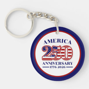 アメリカ建国250周年記念USAパトリオティック 1776–2026 キーホルダー
