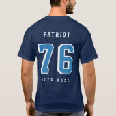 アメリカ建国250周年記念USAホッケージャージ Tシャツ (裏面)