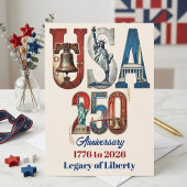 アメリカ建国250周年 アメリカの伝統 レトロな風合い シーズンカード