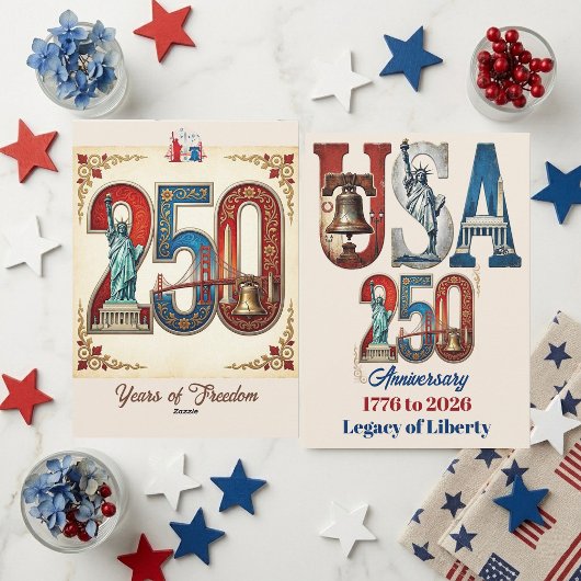 アメリカ建国250周年 アメリカの伝統 レトロな風合い シーズンカード