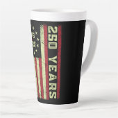 アメリカ建国250周年 アメリカ国旗 カフェラテマグ (右アングル)
