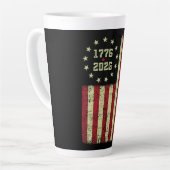 アメリカ建国250周年 アメリカ国旗 カフェラテマグ (左アングル)