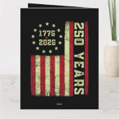 アメリカ建国250周年 アメリカ国旗 サンキューカード (裏面)