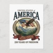 アメリカ建国250周年 インビテーションポストカード (正面)