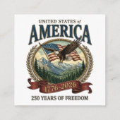 アメリカ建国250周年 エンクロージャーカード (裏面)