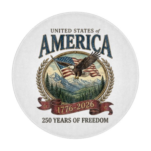 アメリカ建国250周年 カッティングボード (正面)