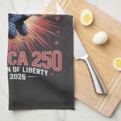 アメリカ建国250周年 キッチンタオル (四つ折り)
