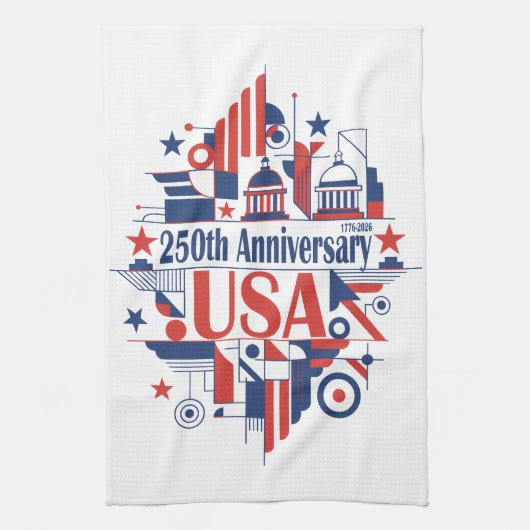 アメリカ建国250周年 キッチンタオル (縦)