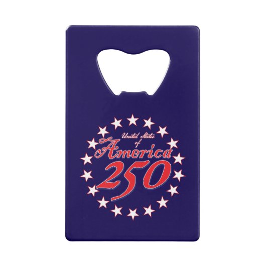 アメリカ建国250周年 クレジットカード栓抜き (正面)
