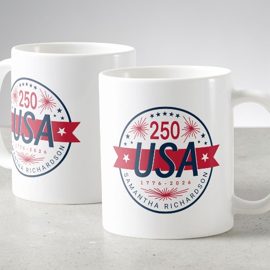 アメリカ建国250周年 コーヒーマグカップ