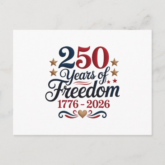 アメリカ建国250周年 シーズンポストカード (正面)