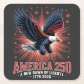 アメリカ建国250周年 スクエアペーパーコースター (正面)