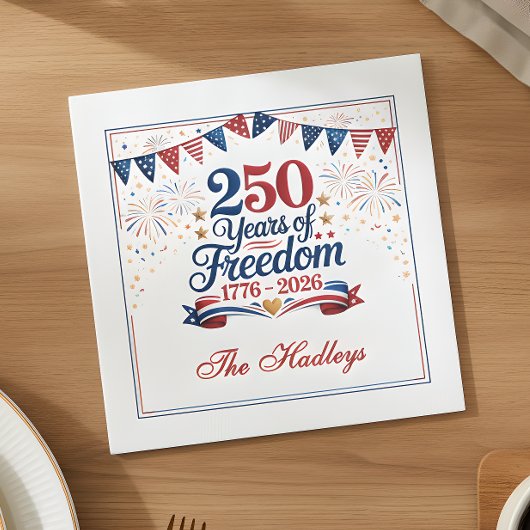 アメリカ建国250周年 スタンダードカクテルナプキン
