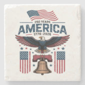 アメリカ建国250周年 ストーンコースター (正面)