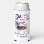 アメリカ建国250周年 スリム缶クーラー (Seltzer正面)