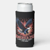 アメリカ建国250周年 スリム缶クーラー (Seltzer正面)