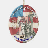 アメリカ建国250周年 セラミックオーナメント (右)