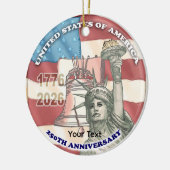 アメリカ建国250周年 セラミックオーナメント (左)