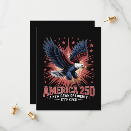 アメリカ建国250周年 セーブザデート (正面/裏面インサイチュ)