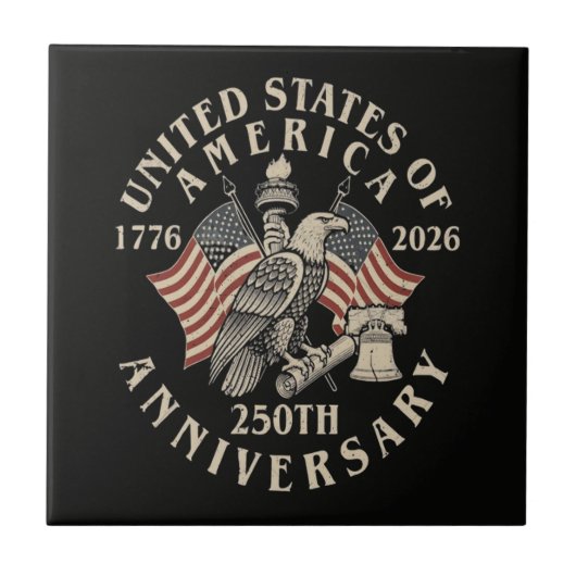 アメリカ建国250周年 タイル (正面)