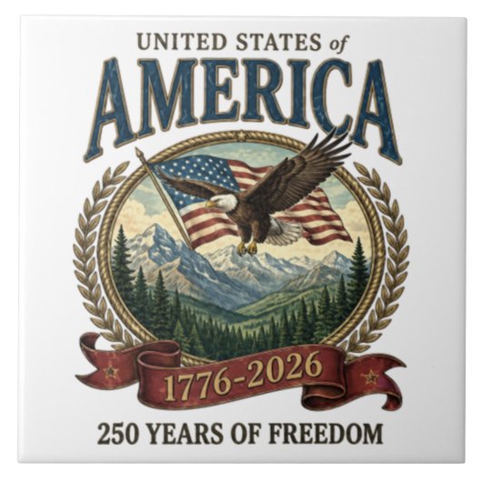 アメリカ建国250周年 タイル (正面)