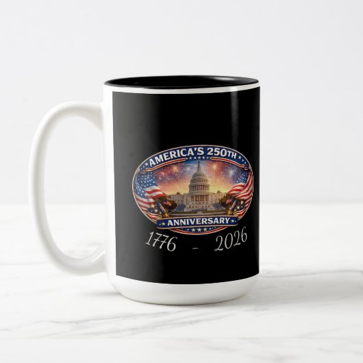 アメリカ建国250周年 ツートーンマグカップ (左)