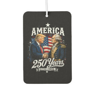 アメリカ建国250周年 トランプ ワシントン カーエアーフレッシュナー