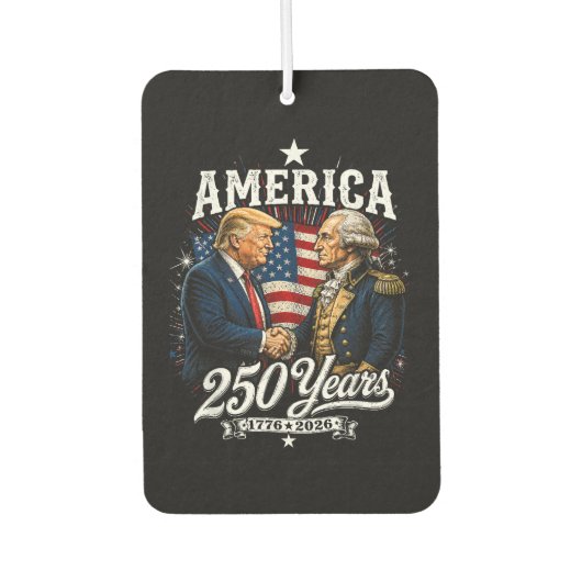 アメリカ建国250周年 トランプ ワシントン カーエアーフレッシュナー (正面)