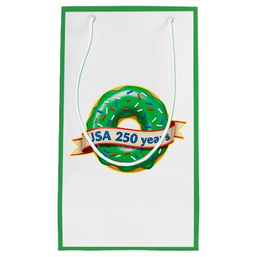 アメリカ建国250周年 ドーナツ スモールペーパーバッグ (正面)