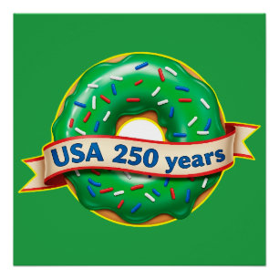 アメリカ建国250周年 ドーナツ ポスター