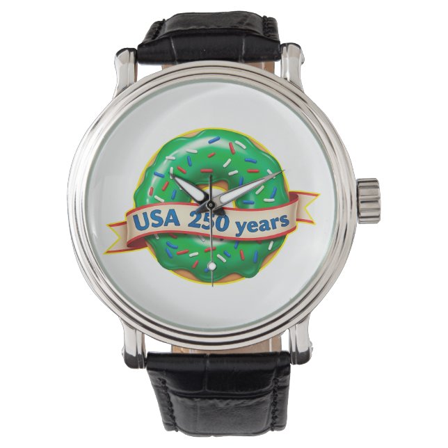アメリカ建国250周年 ドーナツ 腕時計 (正面)