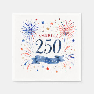アメリカ建国250周年 ナプキン 7月4日 スタンダードカクテルナプキン