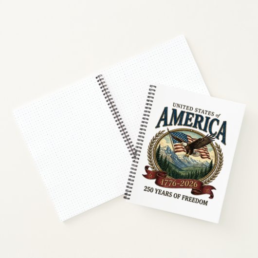 アメリカ建国250周年 ノートブック (内部)