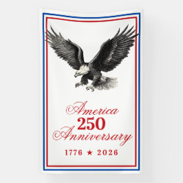 アメリカ建国250周年 ハクトウワシ 横断幕