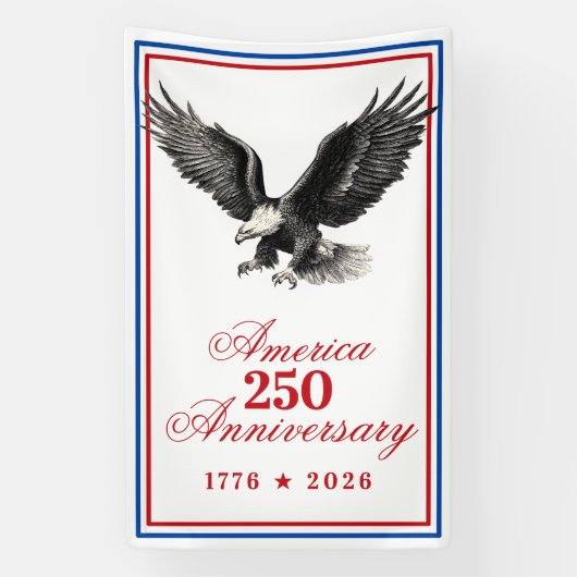 アメリカ建国250周年 ハクトウワシ 横断幕 (縦)