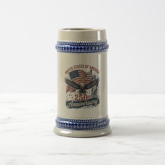 アメリカ建国250周年 ハクトウワシ 自由の女神 ビールジョッキ (中央)