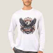 アメリカ建国250周年 ハクトウワシ 1776-2026 愛国 トライブレンドTシャツ (正面)