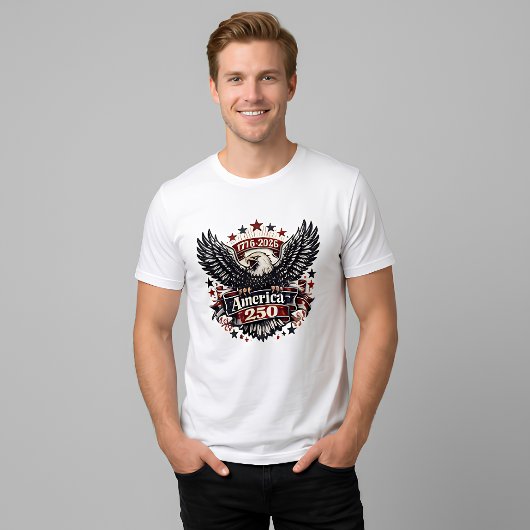 アメリカ建国250周年 ハクトウワシ 1776-2026 愛国 トライブレンドTシャツ