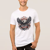 アメリカ建国250周年 ハクトウワシ 1776-2026 愛国 トライブレンドTシャツ (正面)